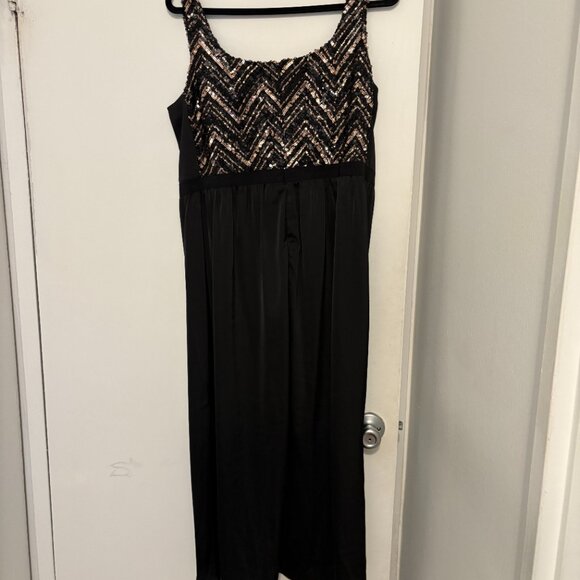 City Chic Sequin Bodice Dress - Bronze, Wedding Guest Dress - Picture 4 of 4